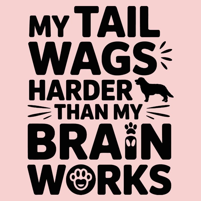 Drôle de chien citation Tail Wags