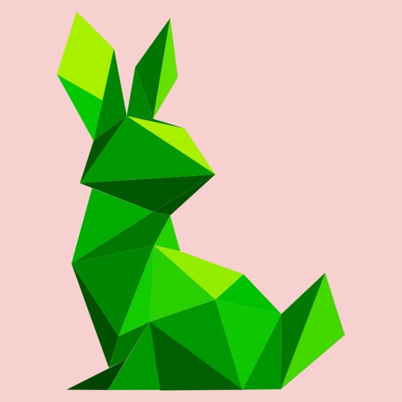 Lapin lowpoly 