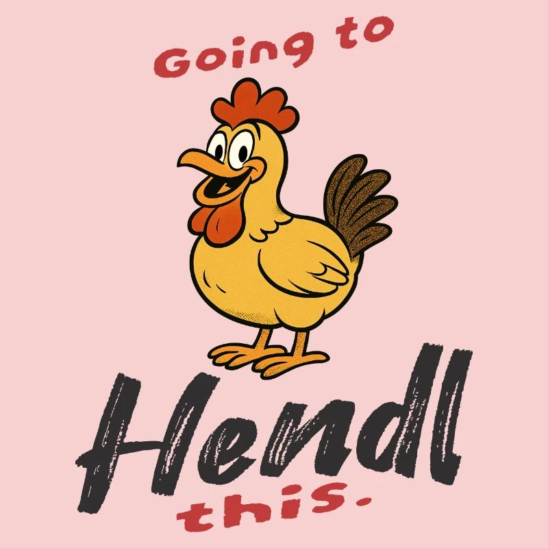 Humorous chicken saying design