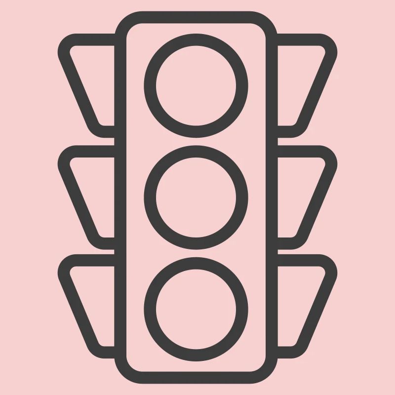 Icône de ligne de feu de circulation