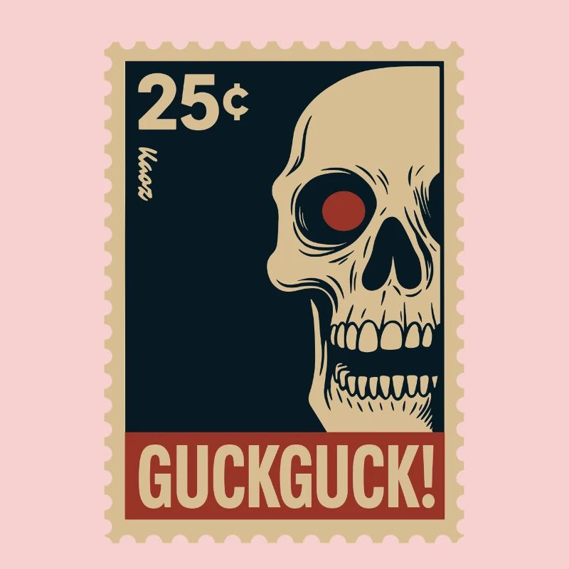 Skull Stamp Look Look Hello