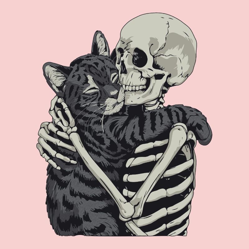 Squelette de chat Halloween Tomcat