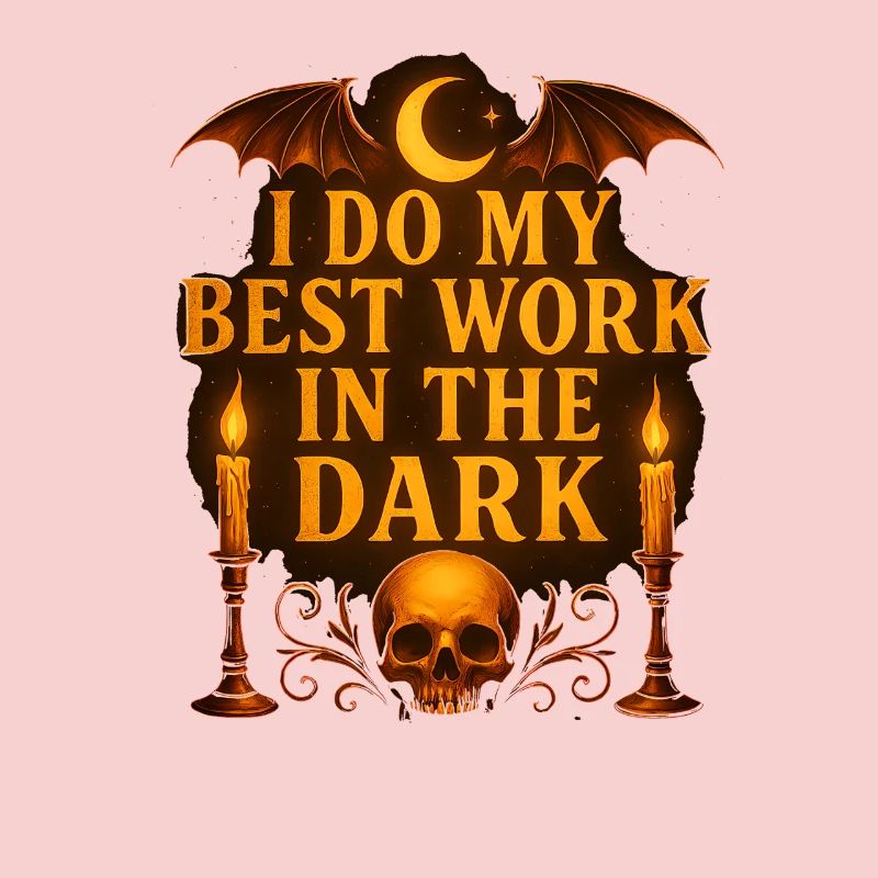 Dark Moon and Skulls Gothic Halloween Design