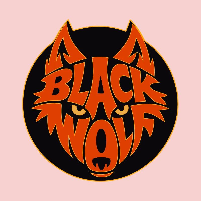 Black Wolf Retro Graphic