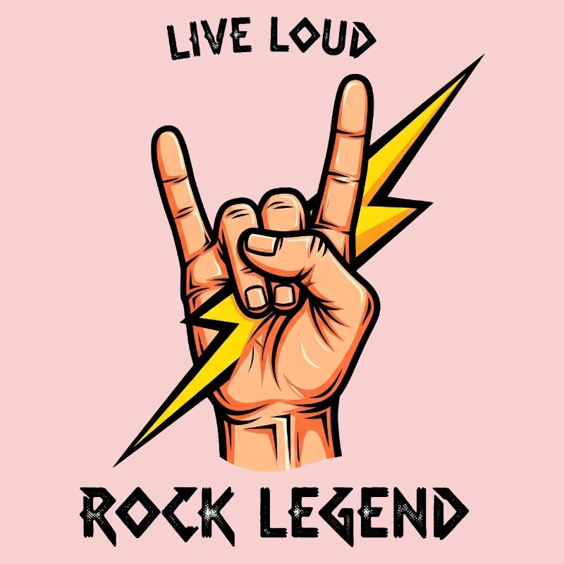 Conception de signe de main de légende du rock