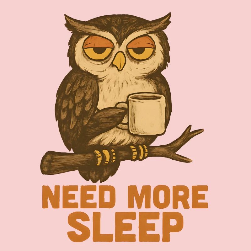  Need More Sleep – Lustige Eule