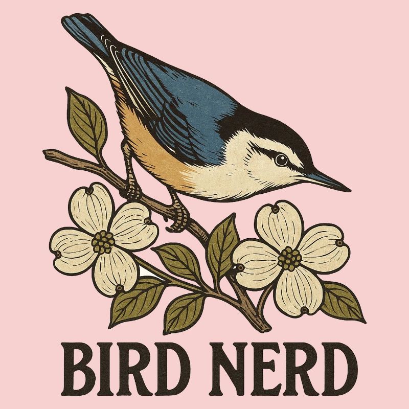 Eleganter blau-schwarzer Singvogel Vogel Nerd