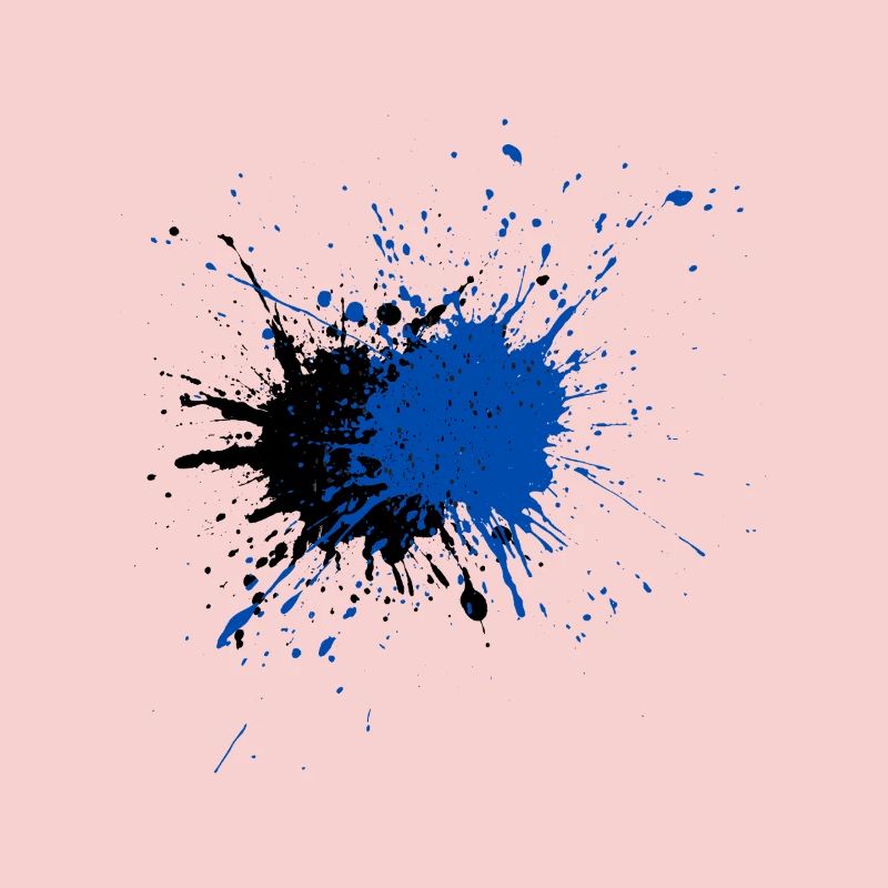 Creative Blue Paint Splash Print