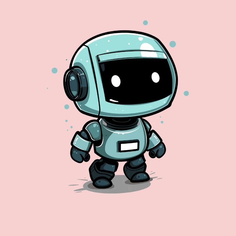Petit robot spatial sur un chemin d’aventure