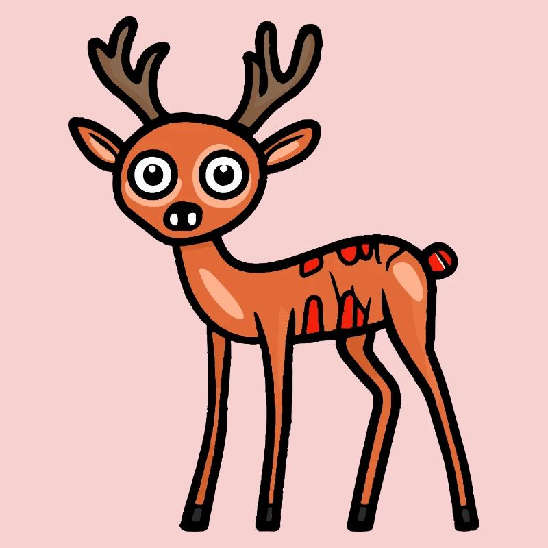 Deer Halloween Comic Funny
