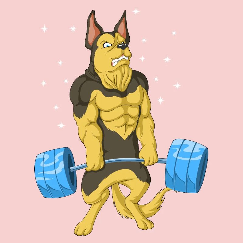 German Shepherd Weightlifting
