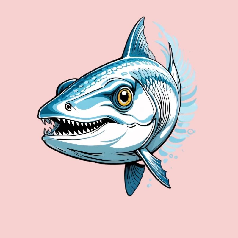 Blauer Raubfisch Aggressor