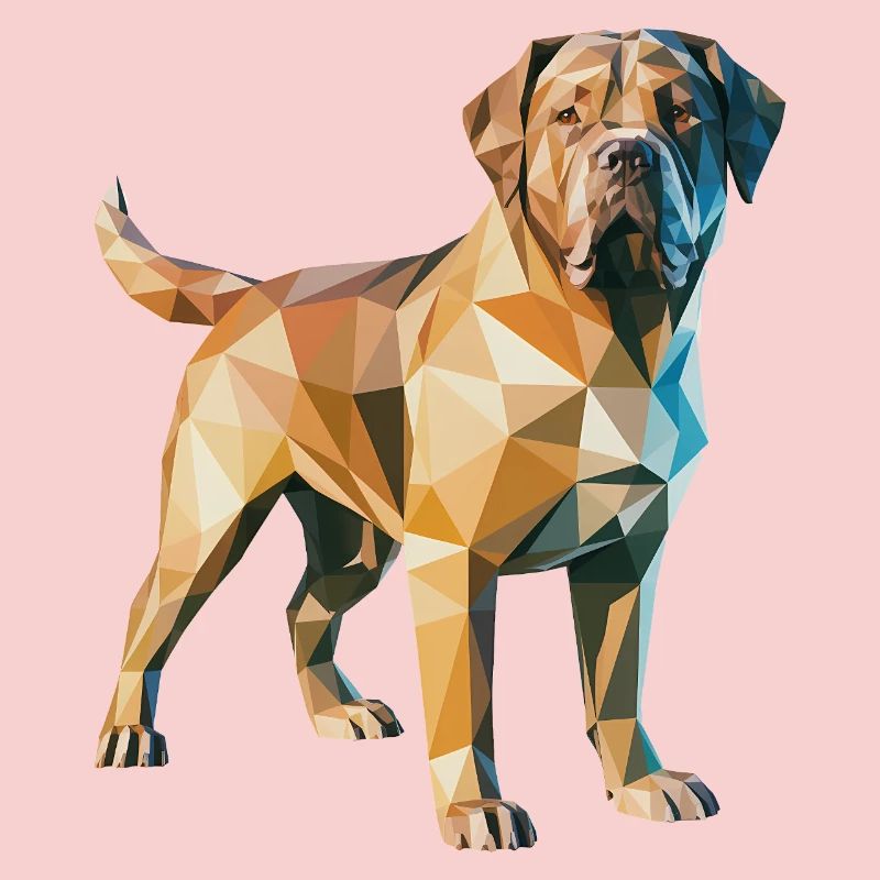 Chien marron - Cool Low Poly Logo