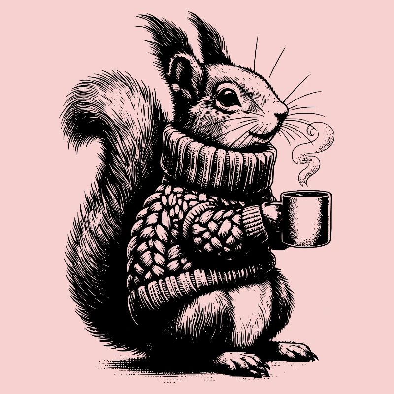 Eichhörnchen mit Tee