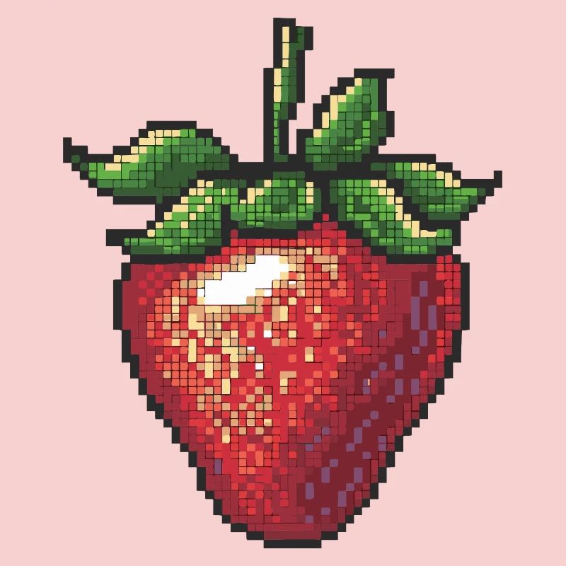 Fraise en style pixel