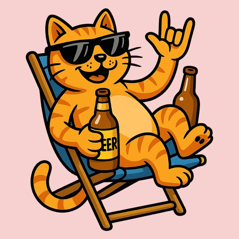 Lunettes de soleil gueule de bois sur une chaise longue