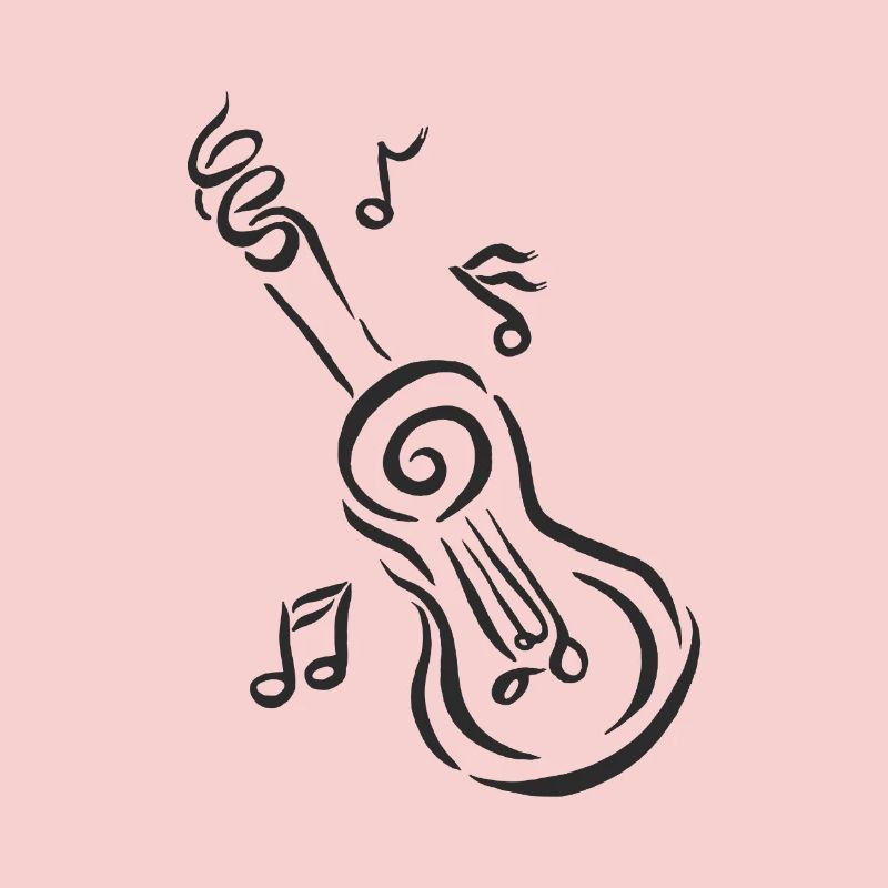 Spiral Guitar with Notes