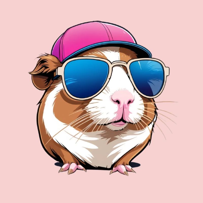 Sunglasses hamster with cap