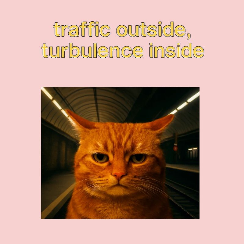 Cat made Selfie into Subway Funny Meme Idea