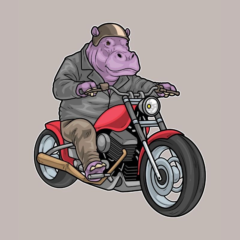 Nilpferd Motorrad