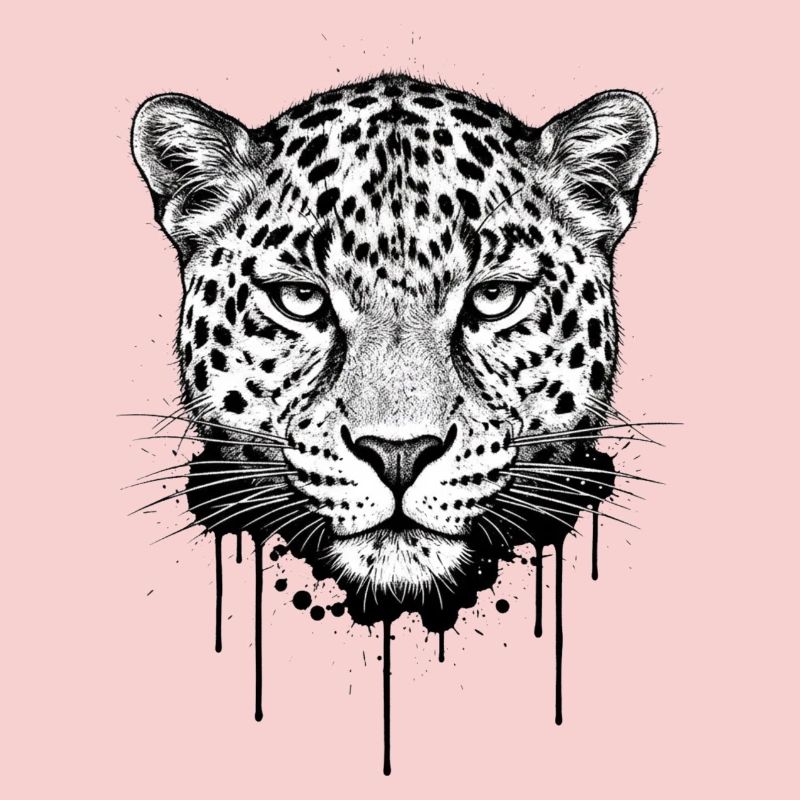 Leopard Head Illustration
