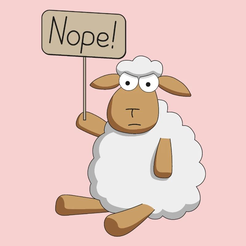 Non! - moutons protestataires