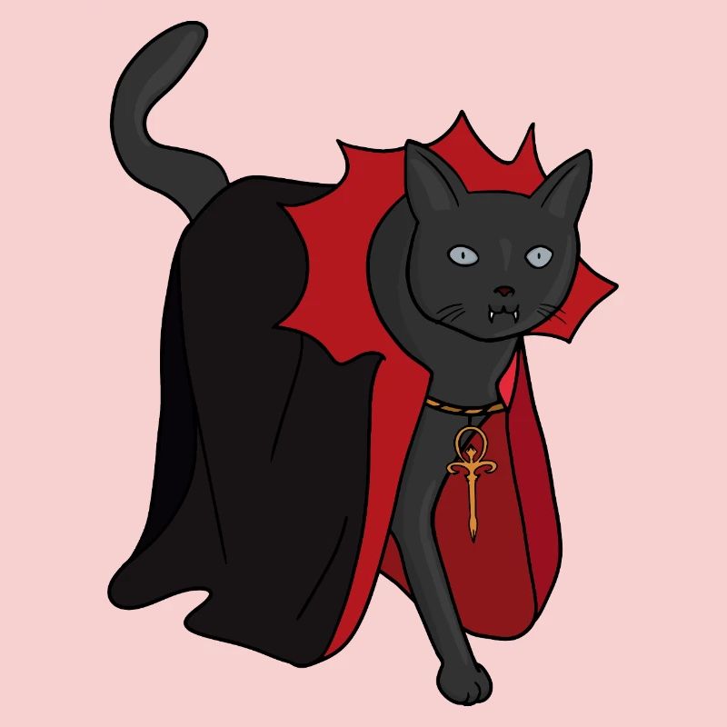 Chat vampire nocturne