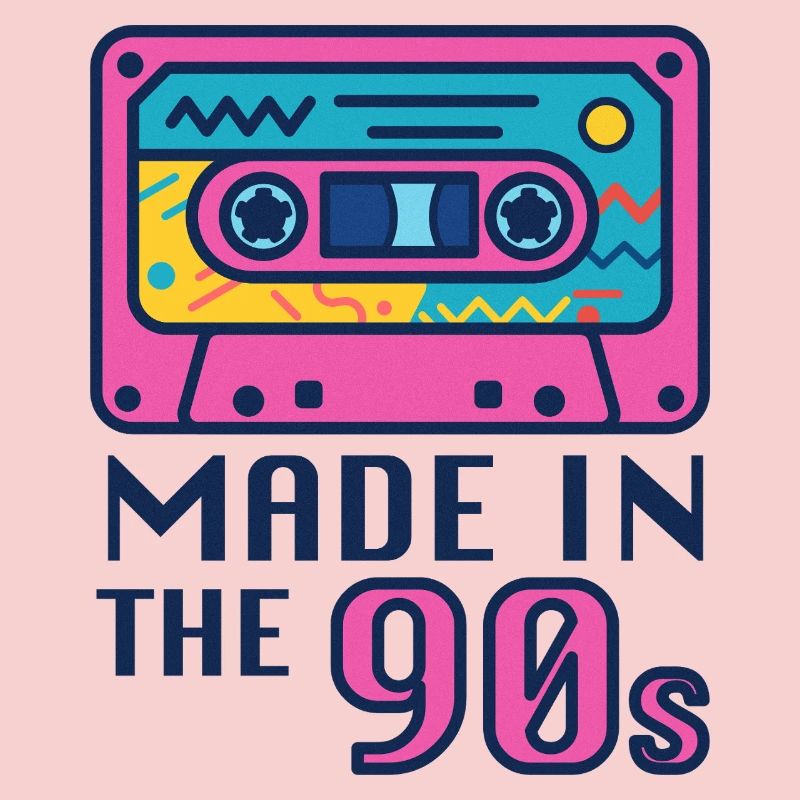 Neon 90s Cassette Design
