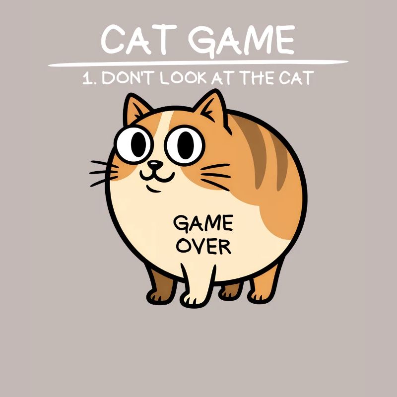 Jeu de chat Ne regarde pas le chat drôle de chat