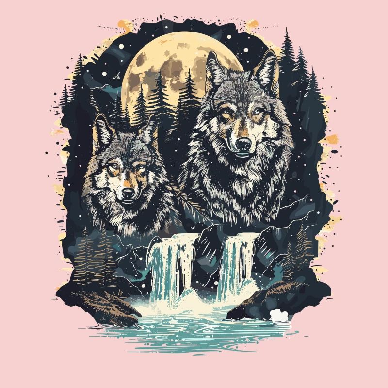 Retro Outdoor Wilderness Bear Trees
