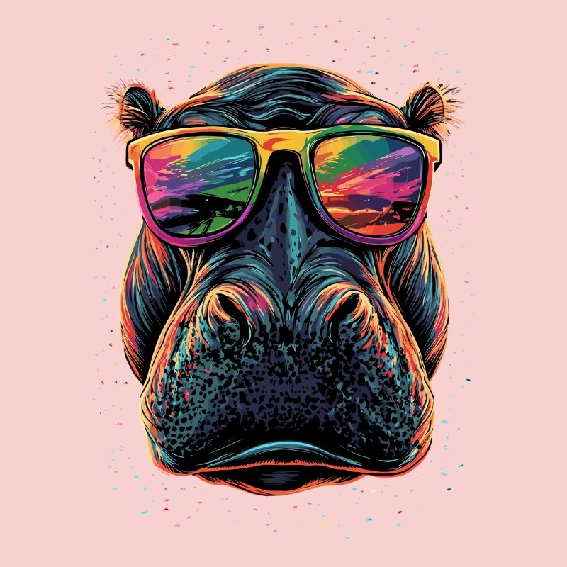 Nilpferd Flusspferd Mama Hippopotamus Cooles Hippo