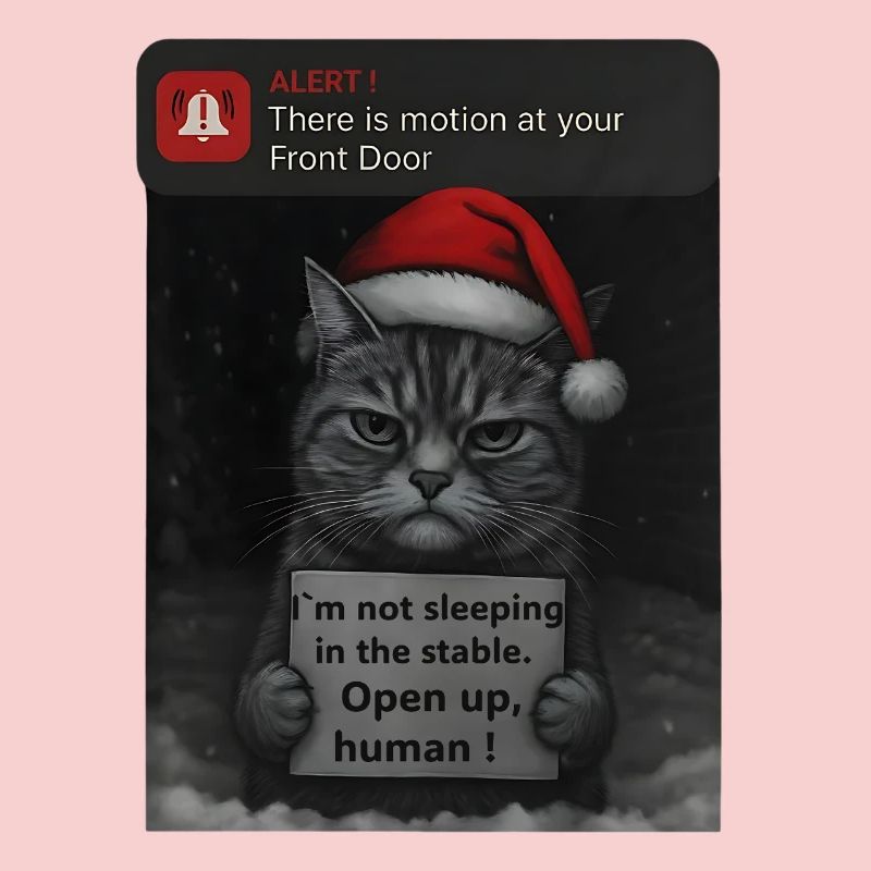 Chat Noël avec des chats drôles