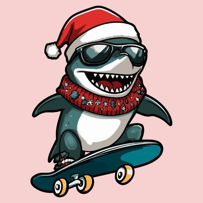 requin Noël drôle