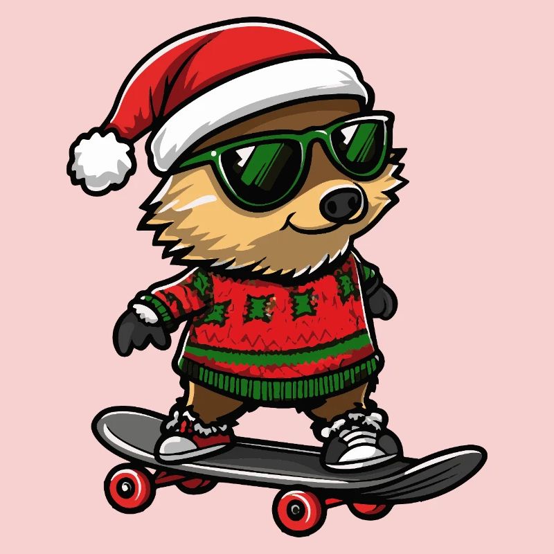 Hérisson Noël Drôle