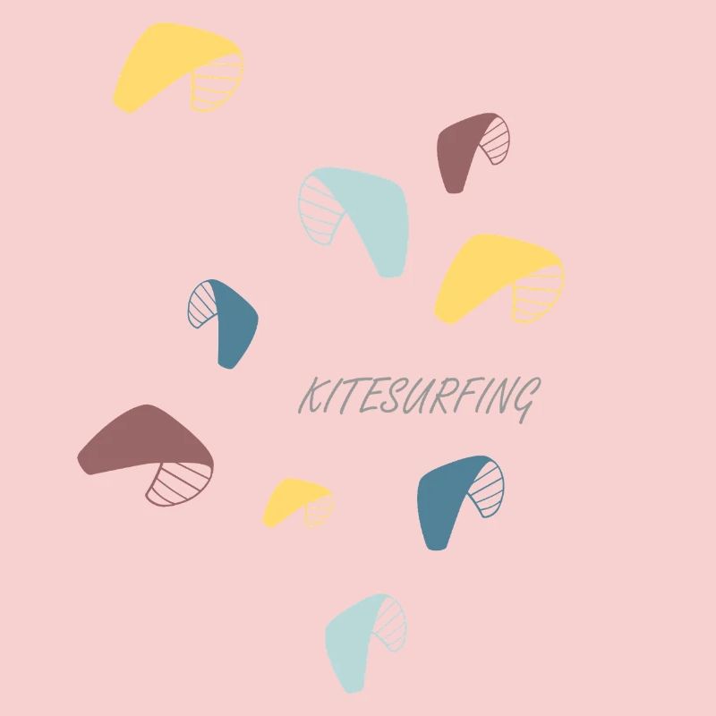 Kitesurfing Pastel Pattern