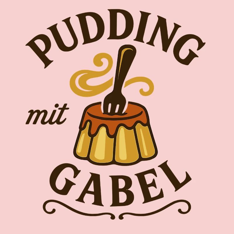 Pudding mit Gabel