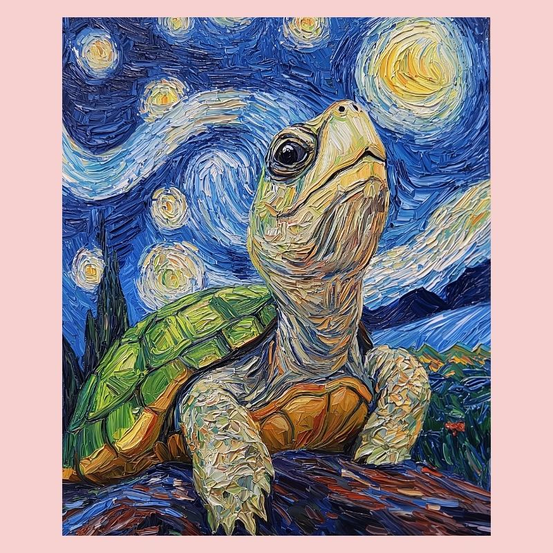 Turtle Van Gogh Style