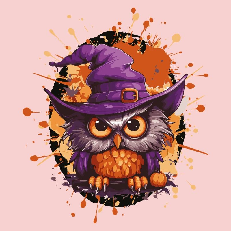 Owl Magic with Witch Hat