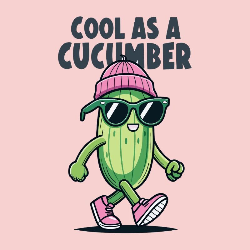 Cool comme un dessin animé de concombre
