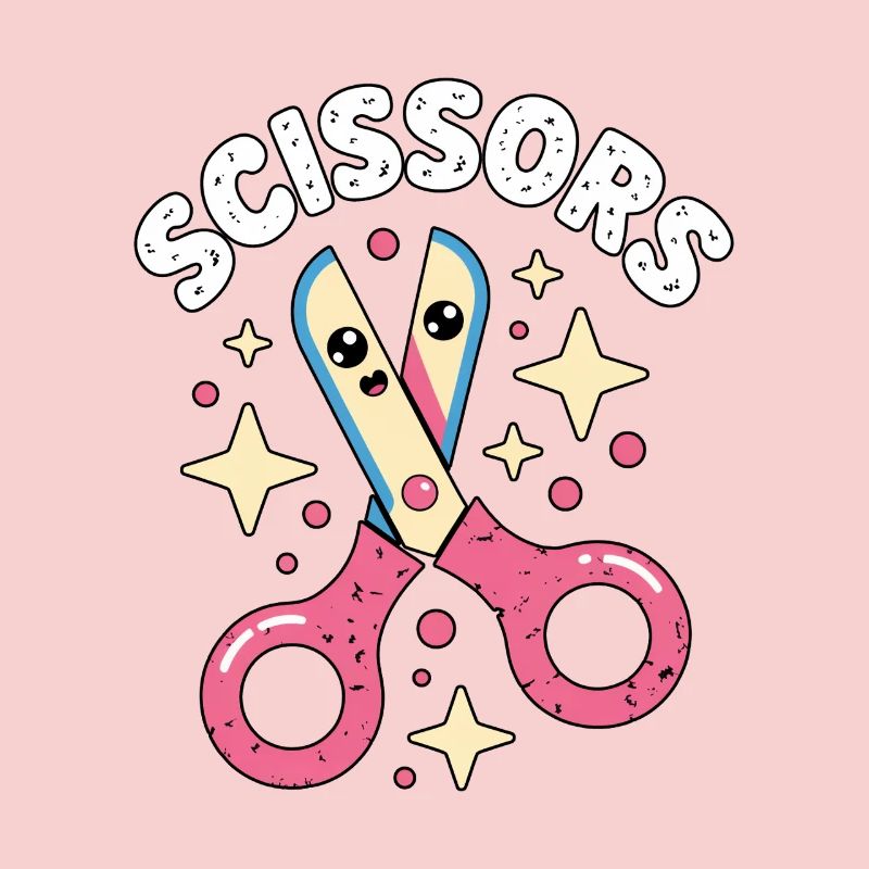 Ciseaux Pierre Papier Kawaii Ciseaux