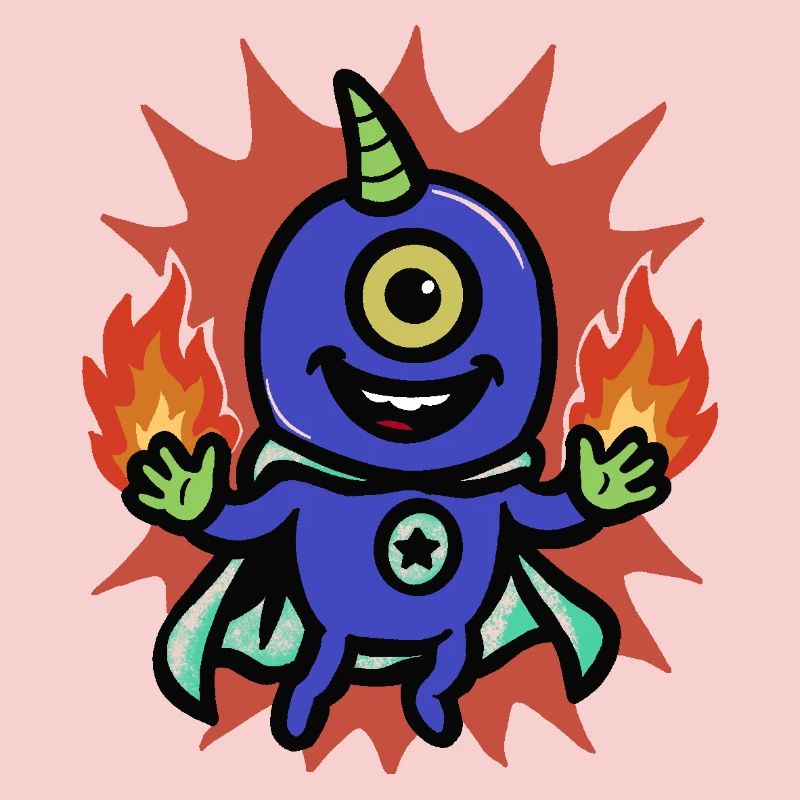 Feuerheld Einäugiger Alien