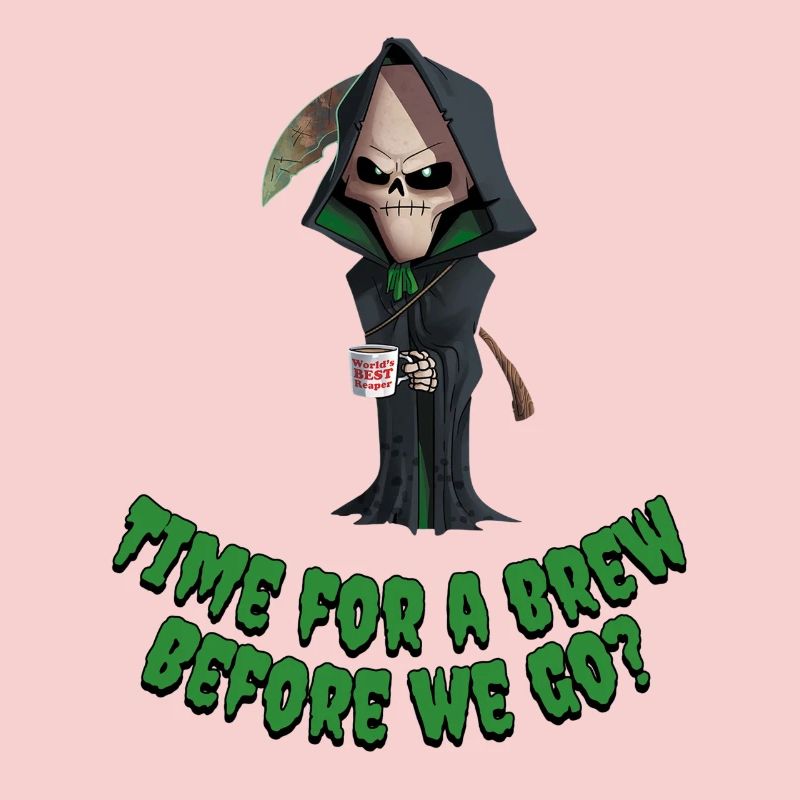 Grim Reaper Coffee Humor Tee