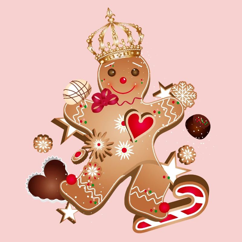 Gingerbread Man with Golden Crown – Gingerbread King