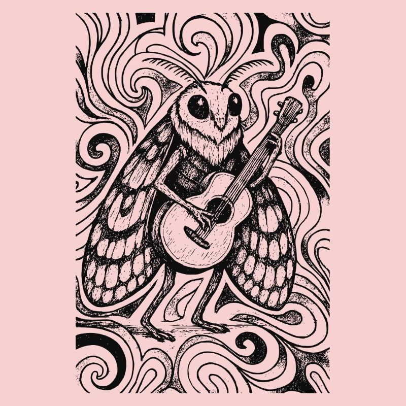 Zikade mit Gitarre Psychedelisch