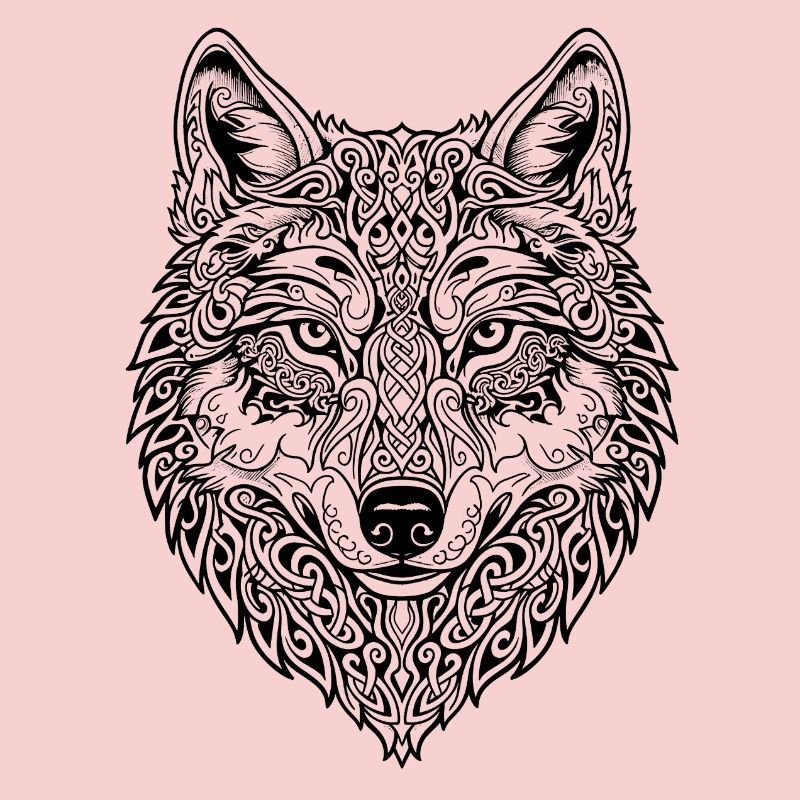 Celtic Wolf's Head