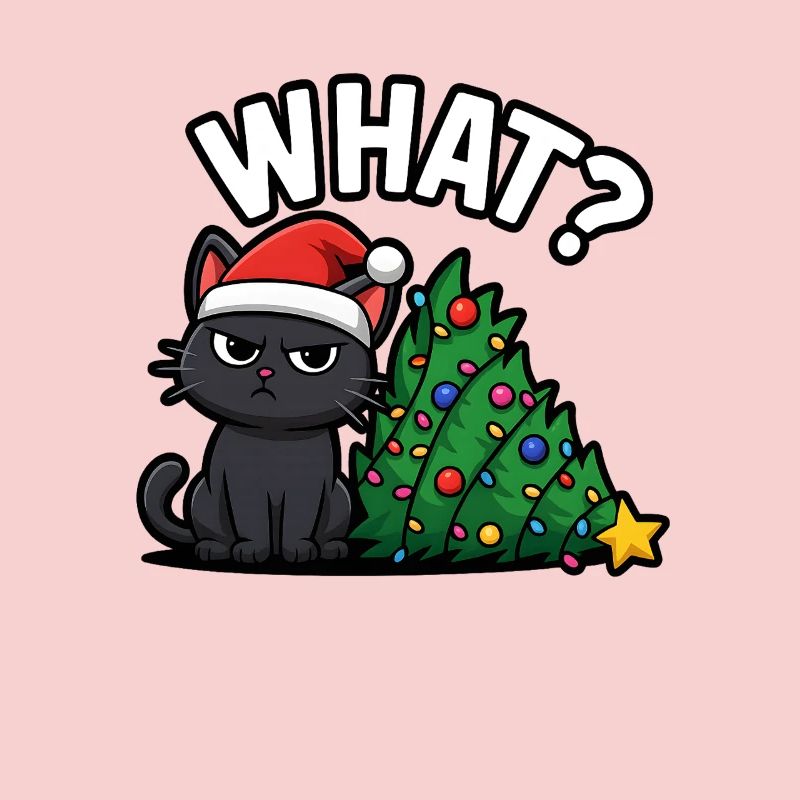 Drôle de chat Noël Cheer