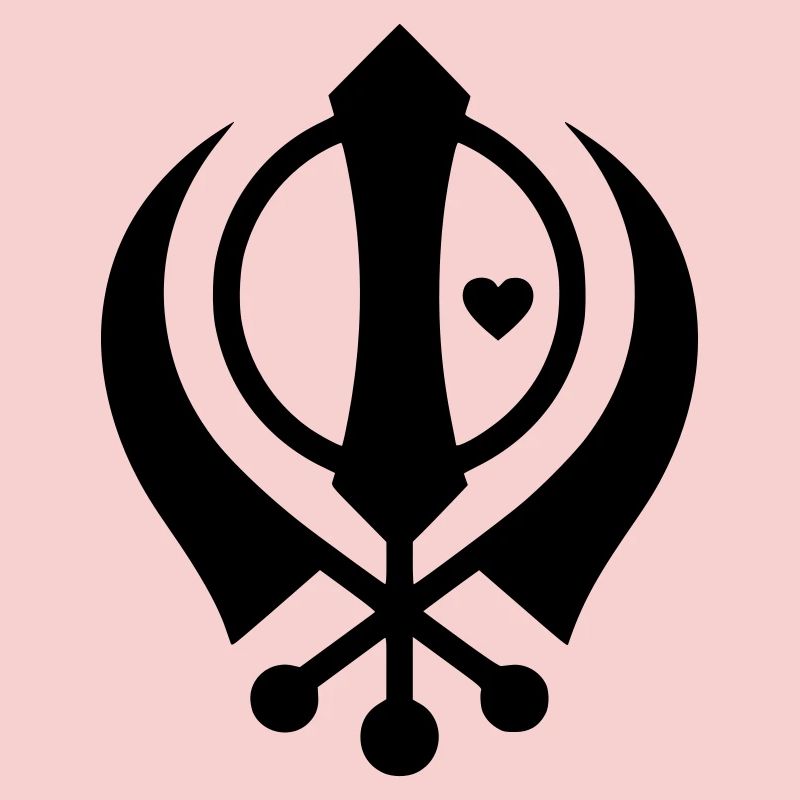 Sikh Khanda Symbol mit Herz | Glaube & Liebe