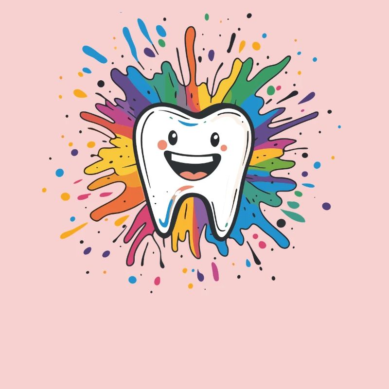 Éclaboussure de dent colorée