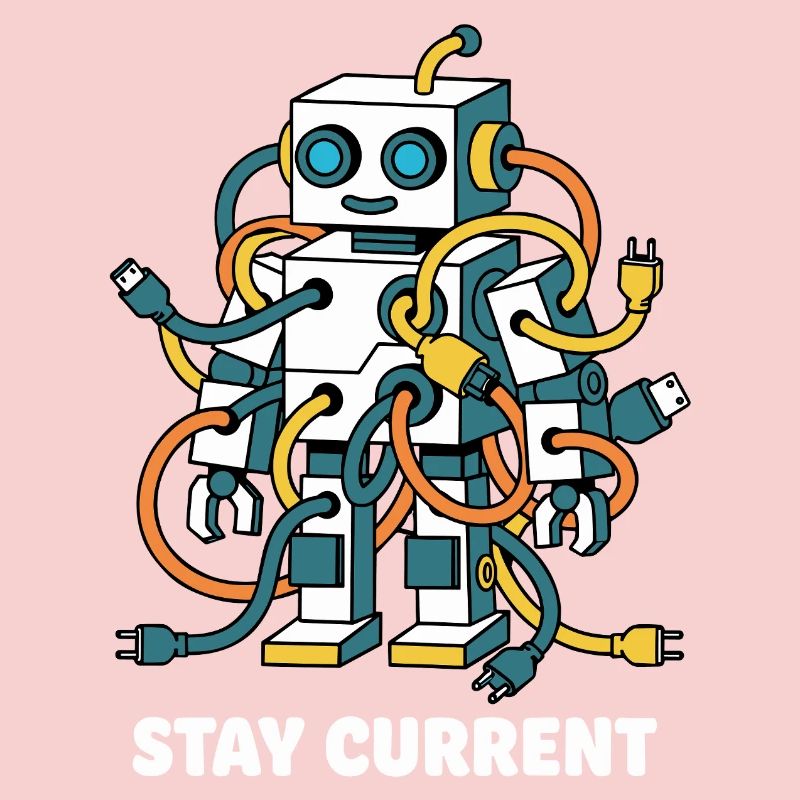 Stay Current Robot Cable Art