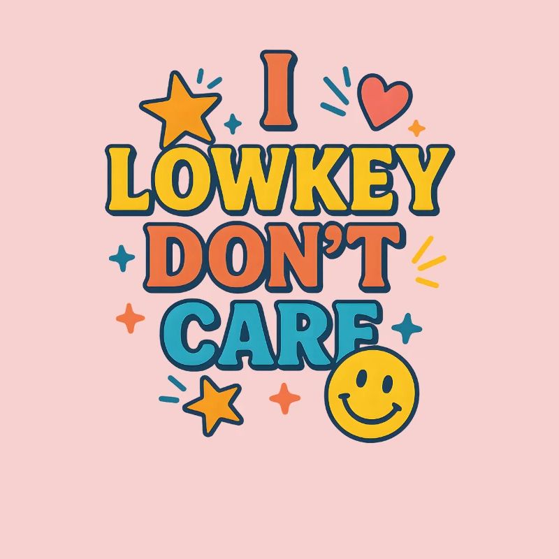 Lowkey Don’t Care Funny Saying 